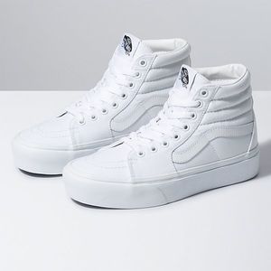 High-Top White Vans